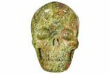 Carved, Unakite Skull - South Africa #108764-1